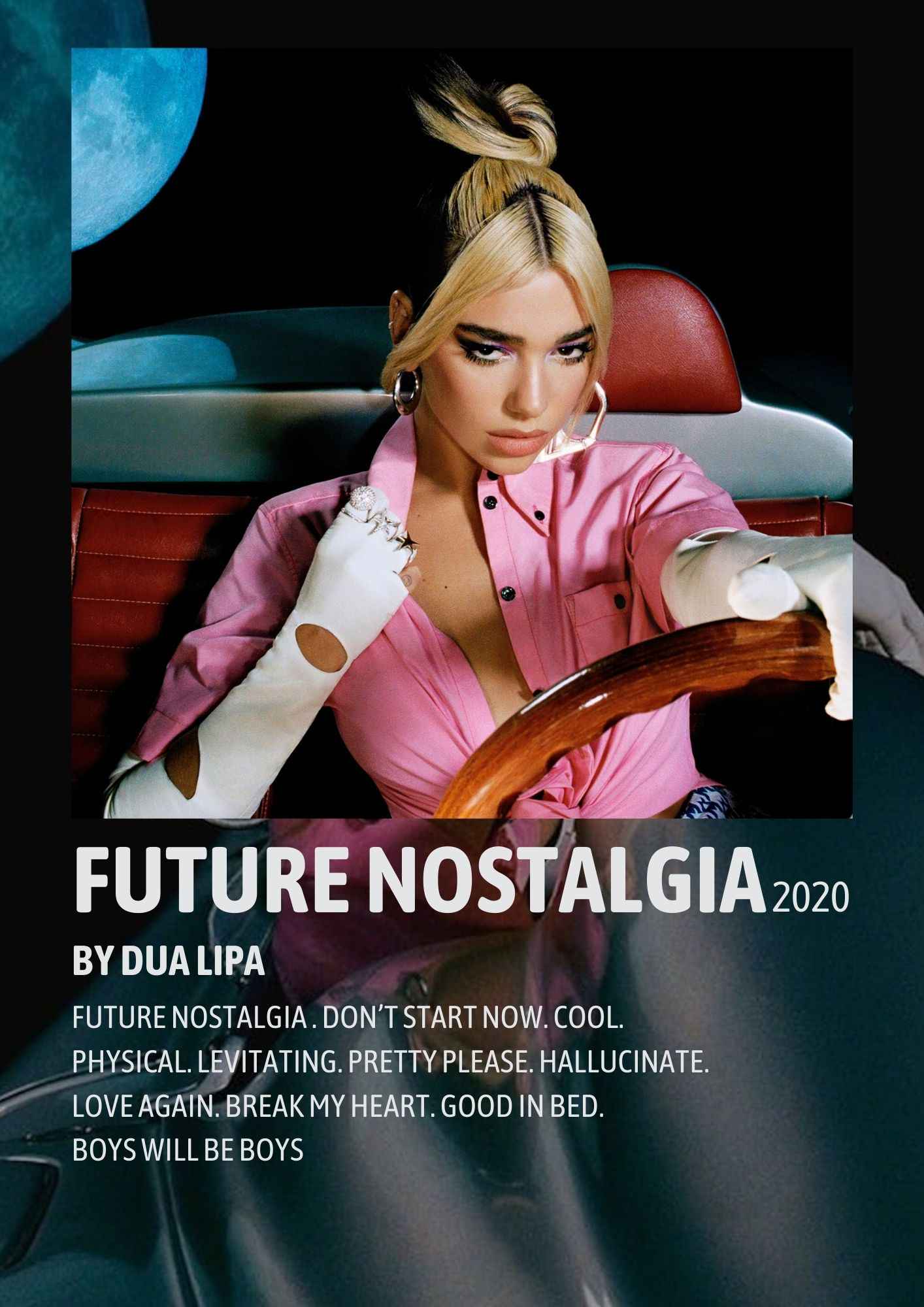 Future Nostalgia Dua Lipa | Album Cover Poster