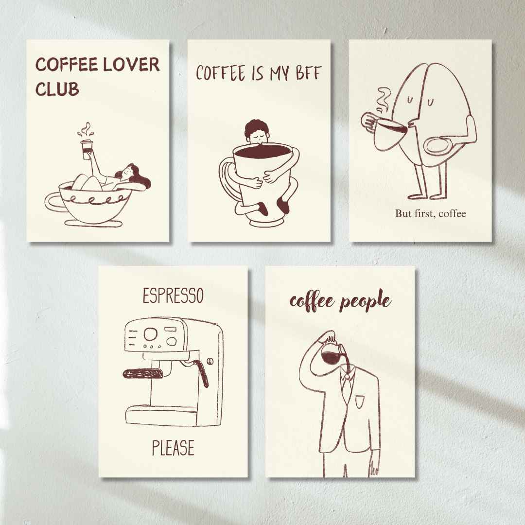 Coffee - Set of 5 | Poster Set