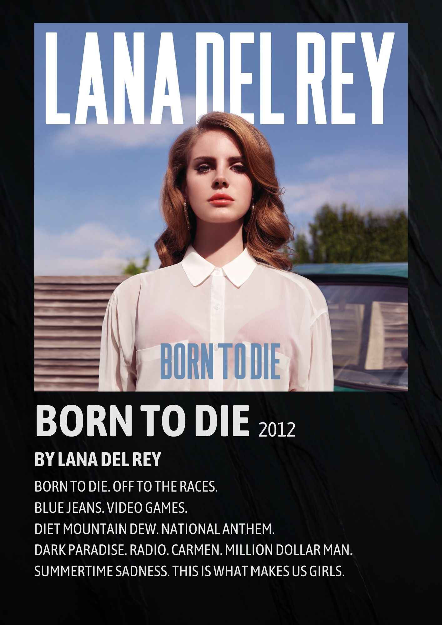Born to Die Lana Del Rey | Album Cover Poster