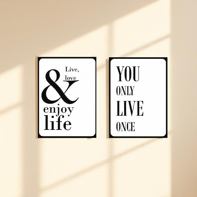You Only Live Once - Set of 2 | Poster Set