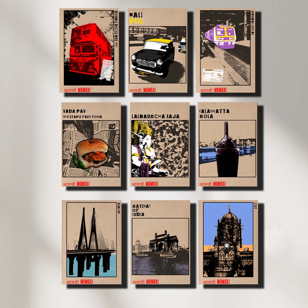 Iconic Mumbai - Set of 9 | Poster Set