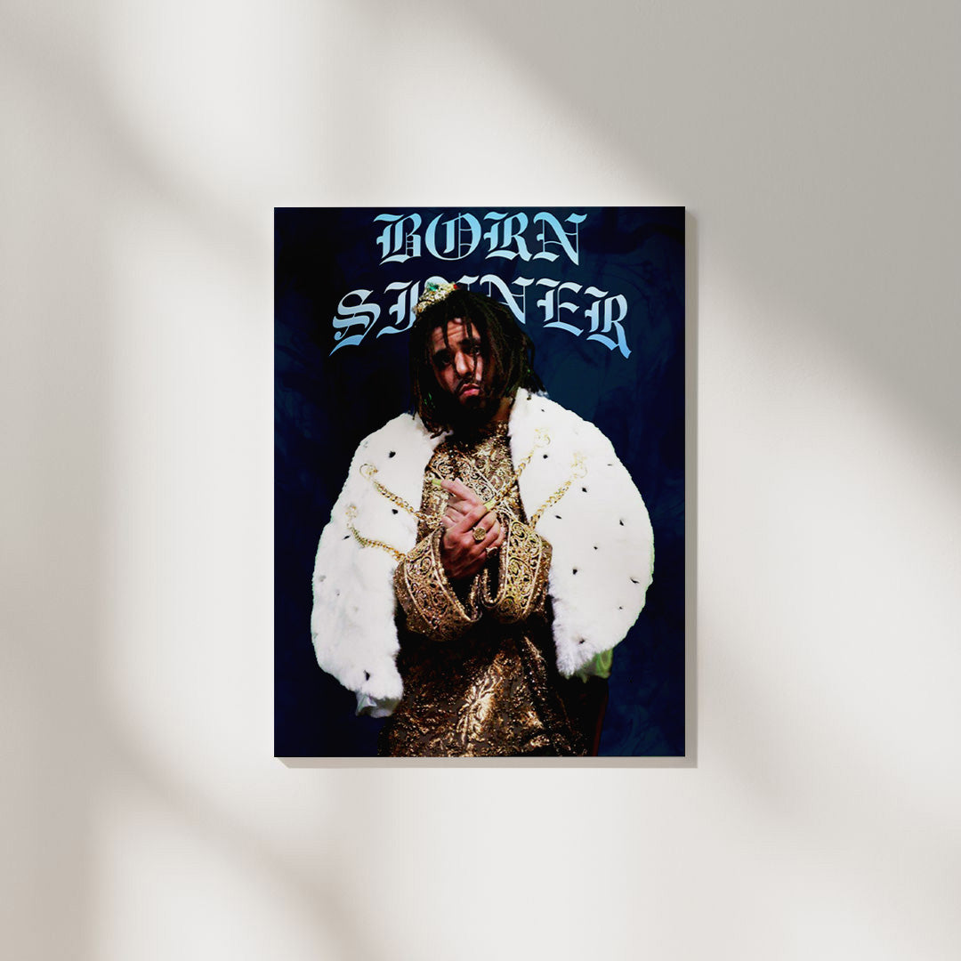 Jcole Born Sinner | Music Poster
