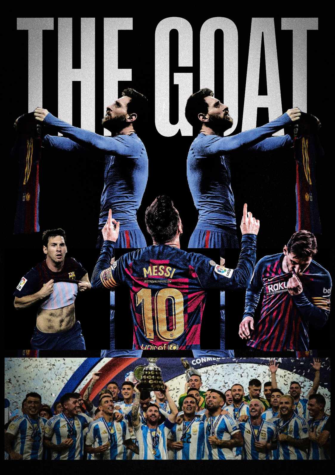 Lionel Messi G.O.A.T | Football Poster