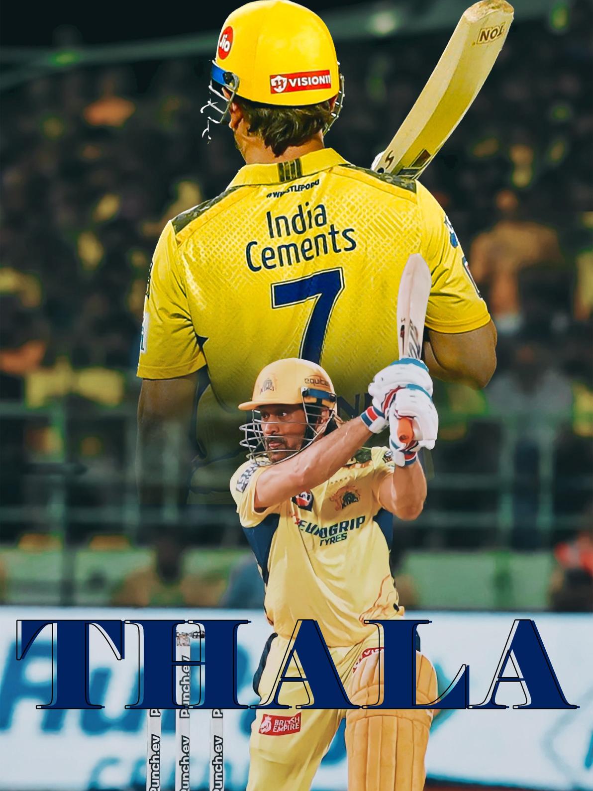 MS Dhoni Thala 7 | Cricket Poster