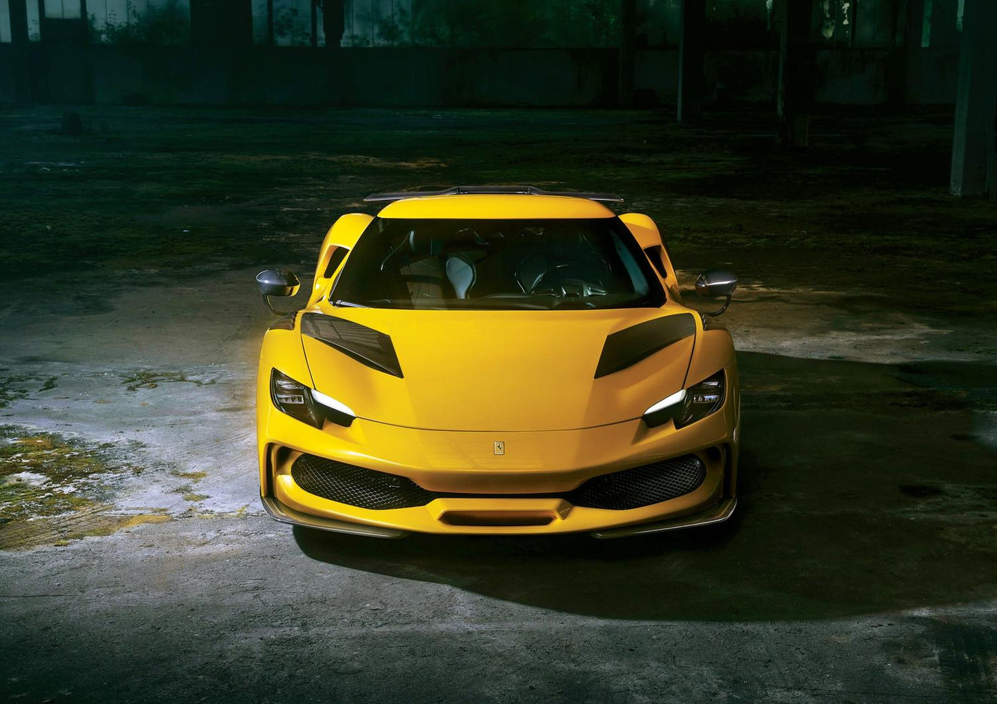 Ferrari Yellow Front | Car Poster