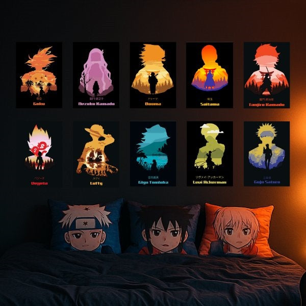 Anime Characters - Set of 10 | Poster Set