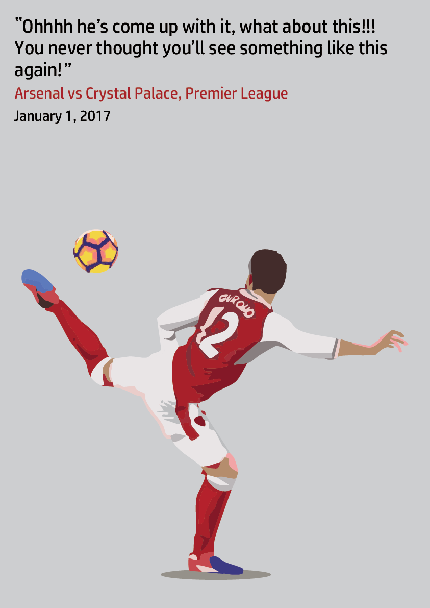 Olivier Giroud Iconic Moment ARS | Football Poster