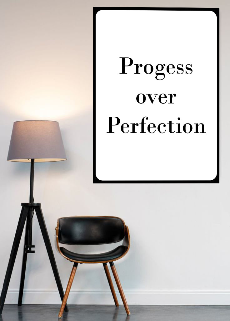 Progress Over Perfection | Aesthetic Poster