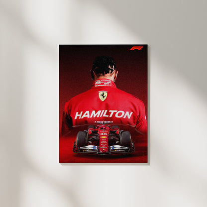 Lewis Hamilton Ferrari | F1 Poster