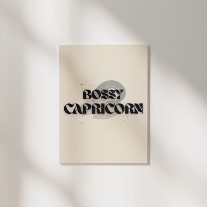 Bossy Capricorn | Zodiac Poster