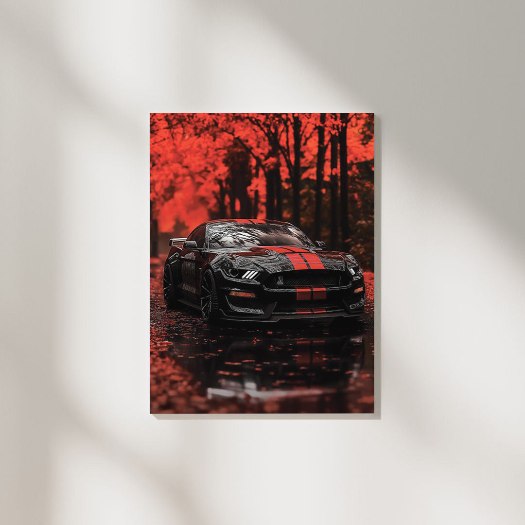 Ford Mustang Autumn | Car Poster