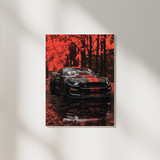 Ford Mustang Autumn | Car Poster