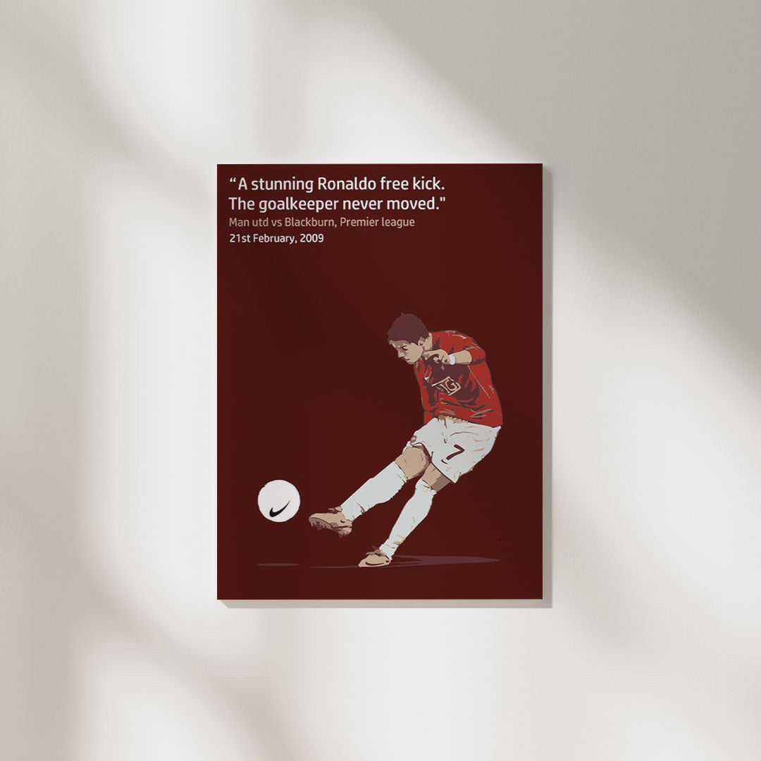 Cristiano Ronaldo Iconic Moment MU | Football Poster