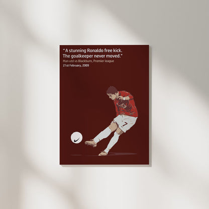 Cristiano Ronaldo Iconic Moment MU | Football Poster