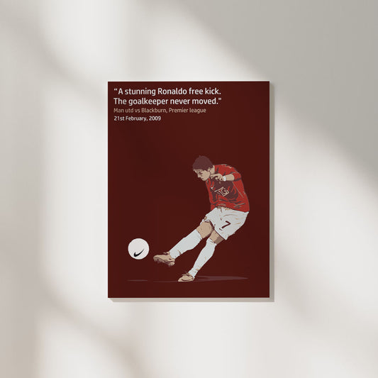Cristiano Ronaldo Iconic Moment MU | Football Poster