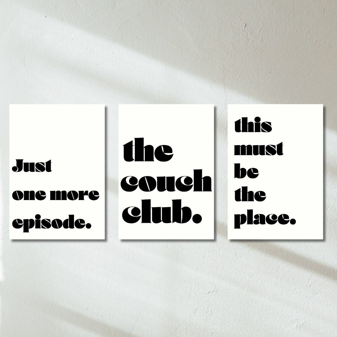 Binge - Set of 3 | Poster Set