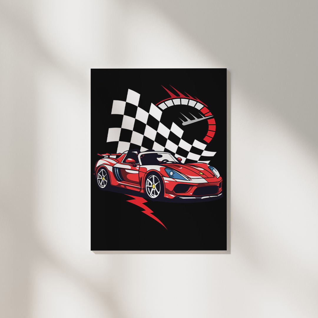 Checkered Flag | Car Poster