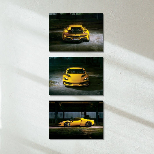 Ferrari Yellow - Set of 3 | Poster Set