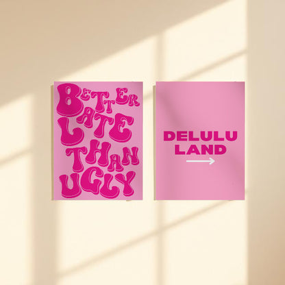 Delulu Land - Set of 2 | Poster Set