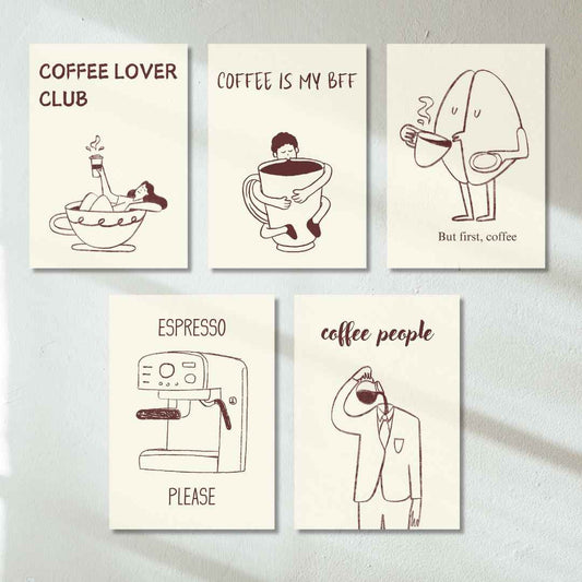 Coffee - Set of 5 | Poster Set