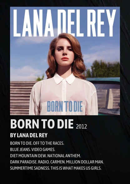 Born to Die Lana Del Rey | Album Cover Poster