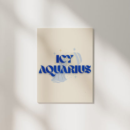 Icy Aquarius | Zodiac Poster