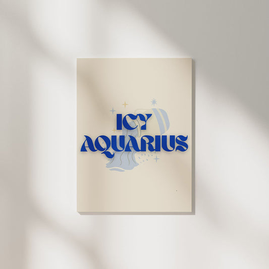 Icy Aquarius | Zodiac Poster