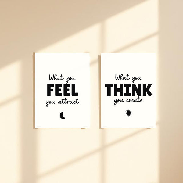 Feel & Think - Set of 2 | Poster Set – The Artflex