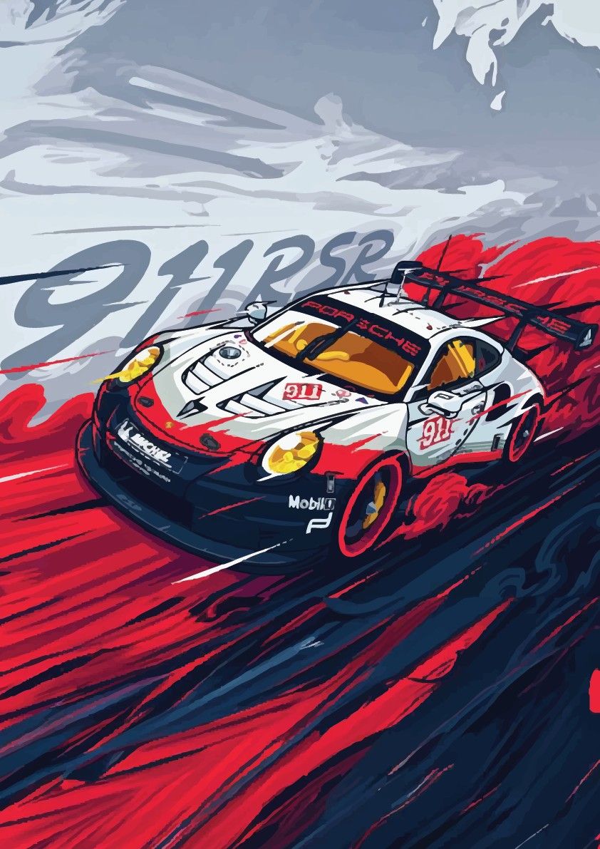 Porsche 911 RSR | Car Poster