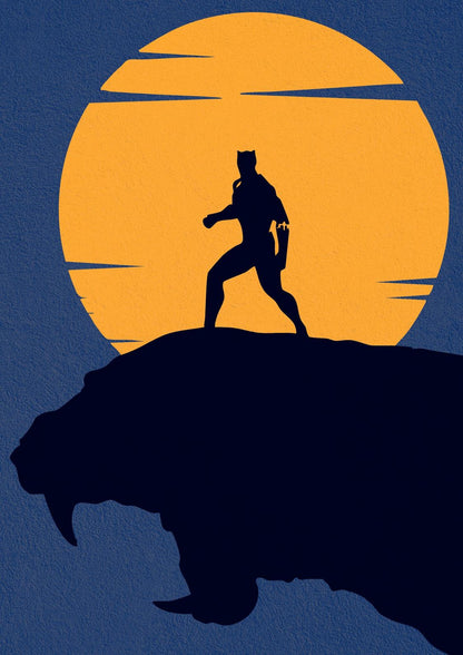 Black Panther Silhouette | Marvel DC Poster