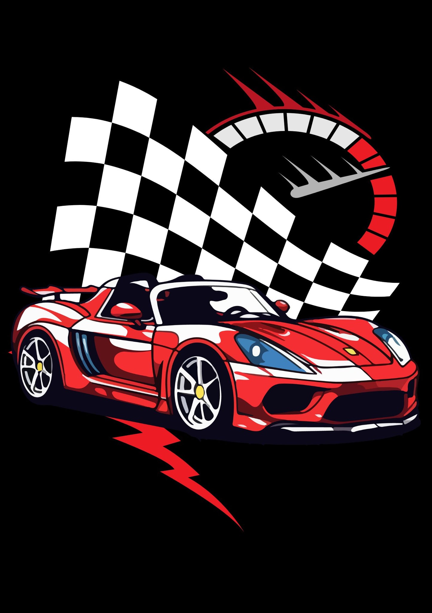 Checkered Flag | Car Poster