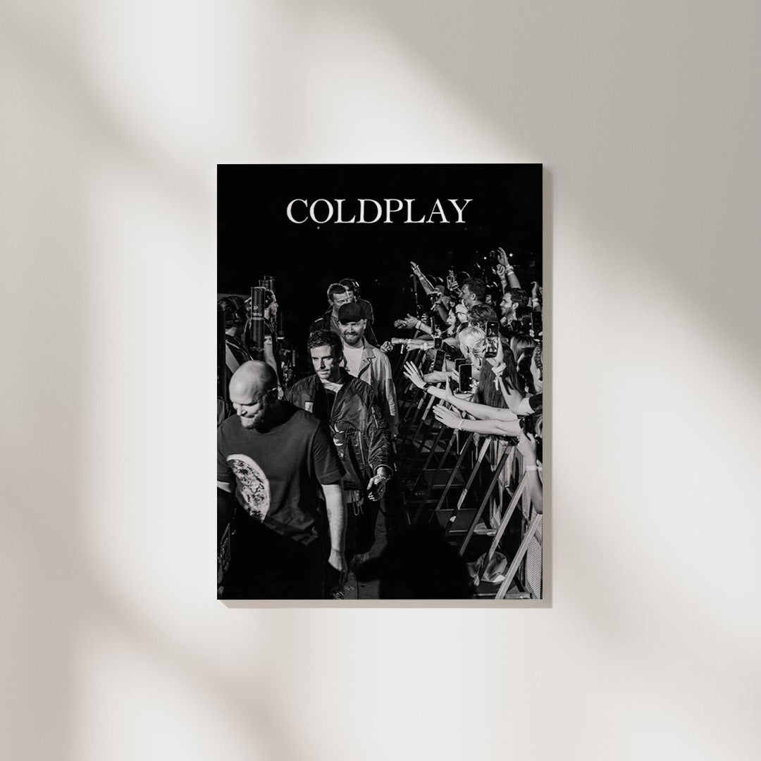 Coldplay B&W | Music Poster