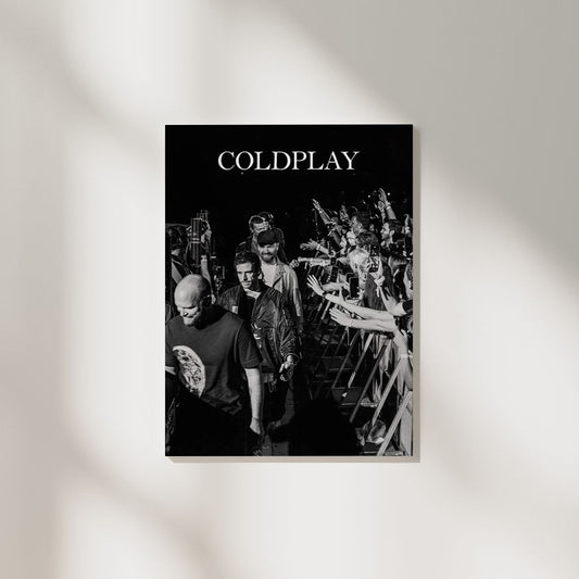 Coldplay B&W | Music Poster