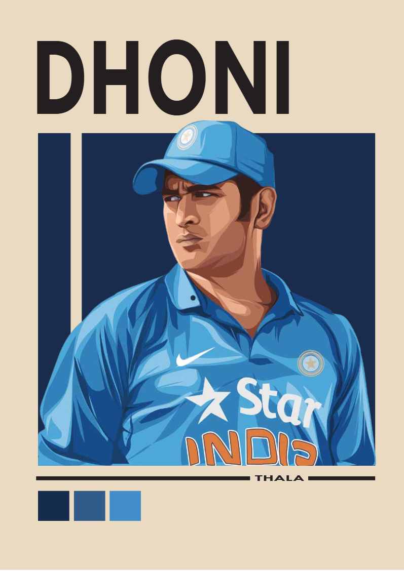 Dhoni Thala | Cricket Poster