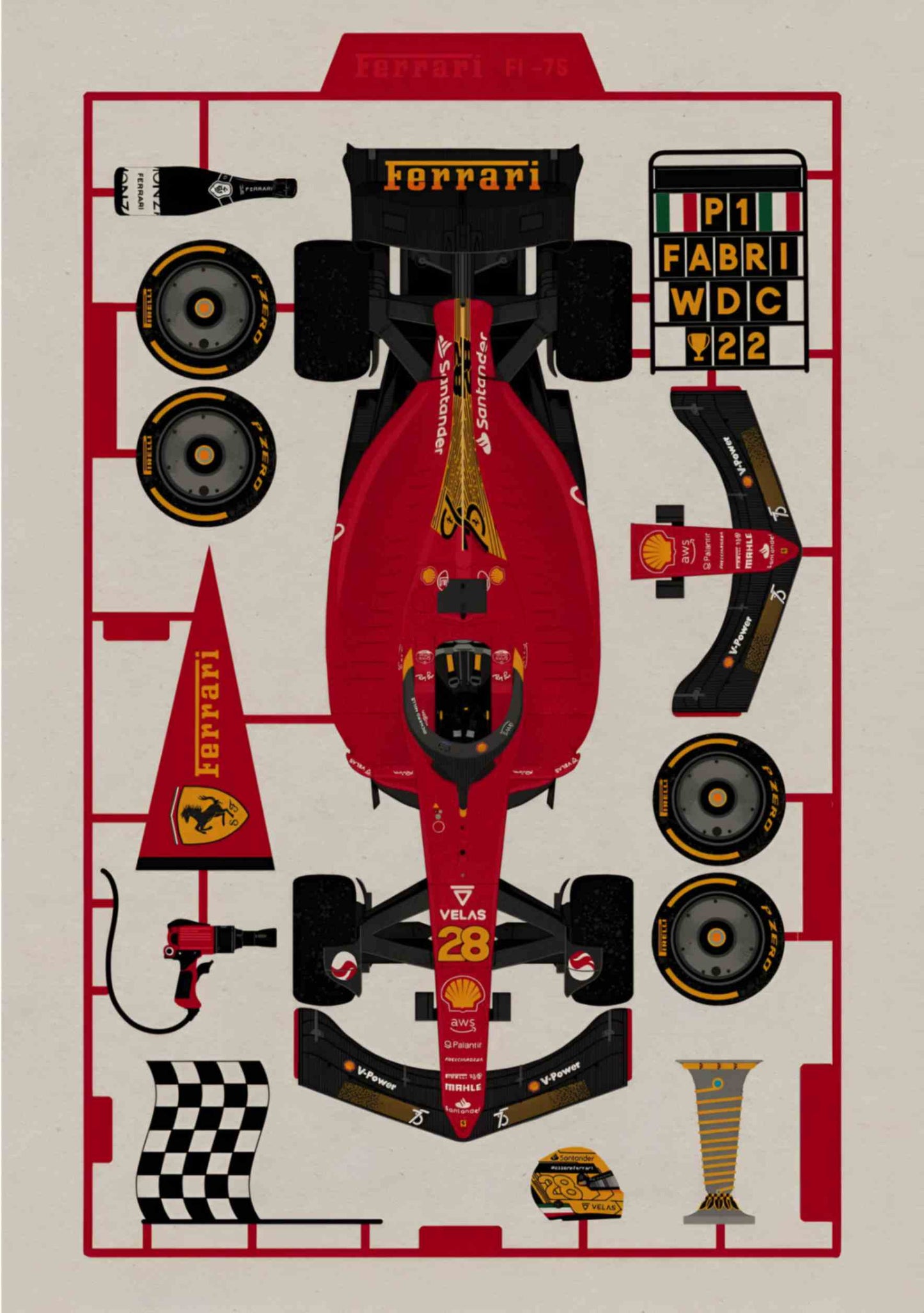 Ferrari Pit Stop | Car Poster