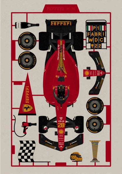 Ferrari Pit Stop | Car Poster