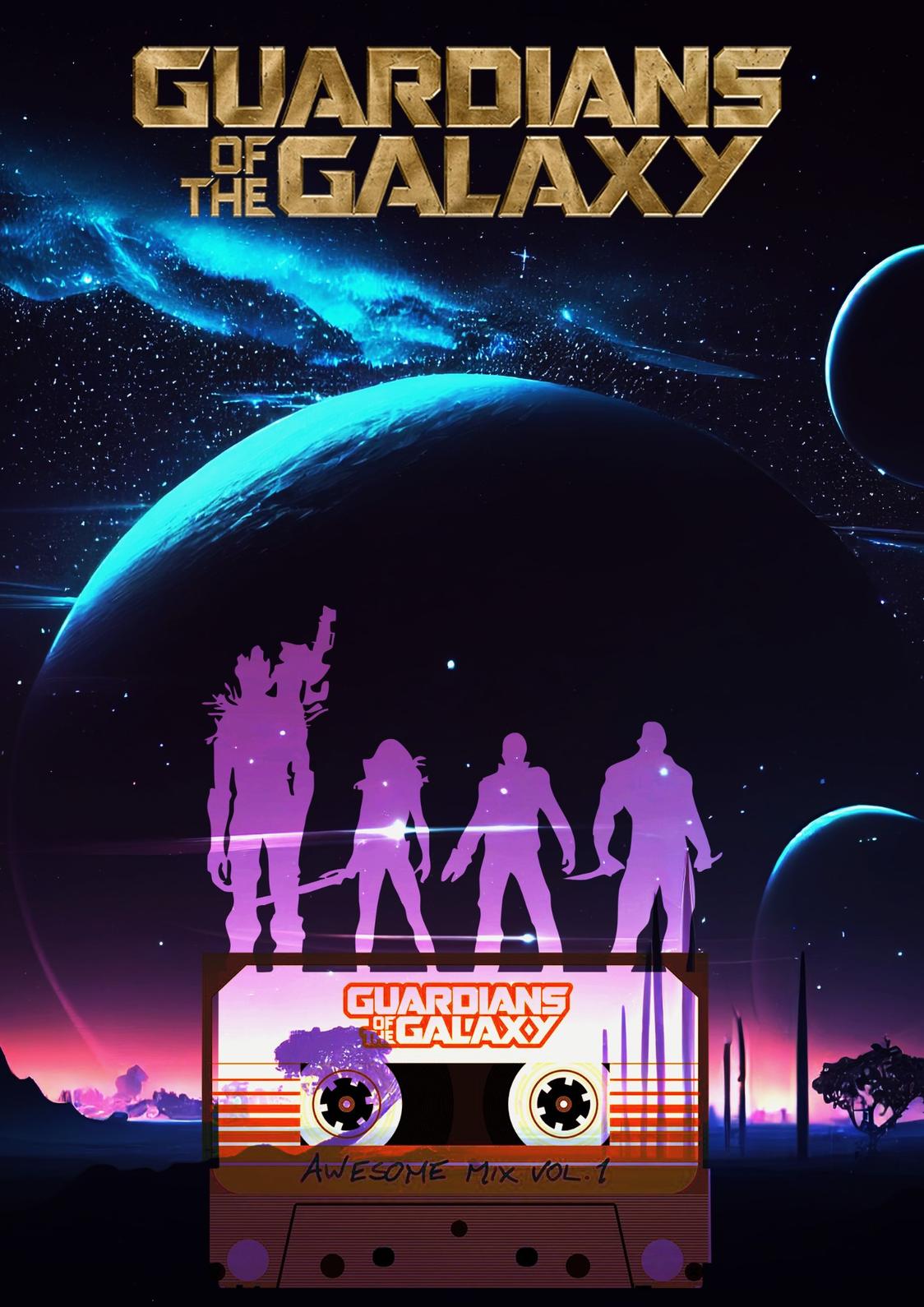 Guardians of the Galaxy Silhouette | Marvel DC Poster