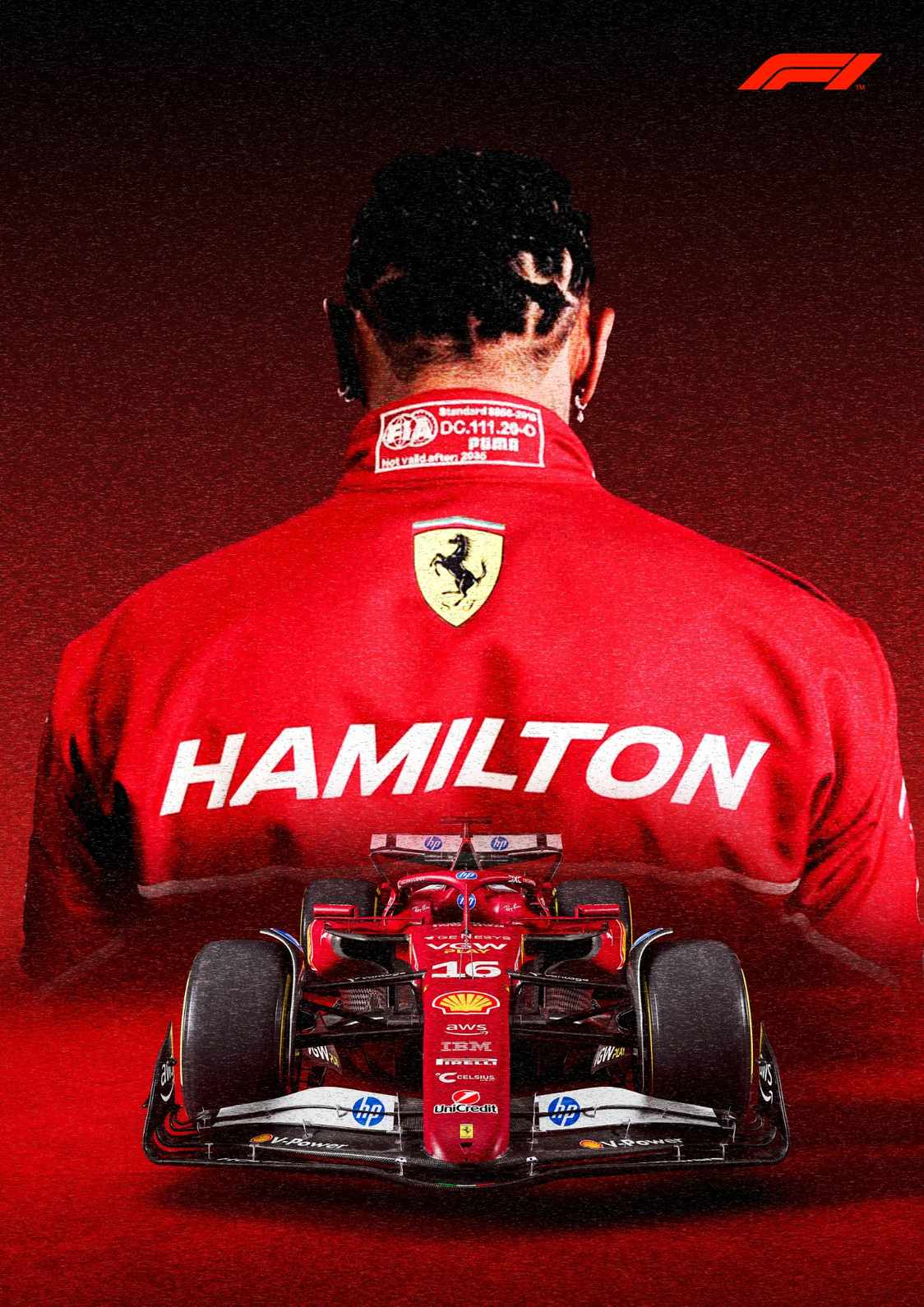 Lewis Hamilton Ferrari | F1 Poster