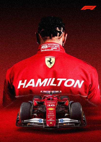 Lewis Hamilton Ferrari | F1 Poster