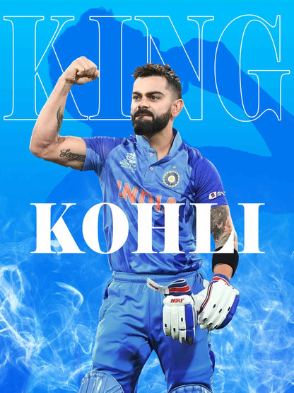 King Kohli - Cricket Poster