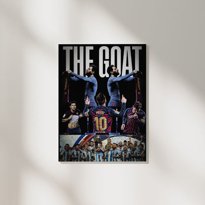 Lionel Messi G.O.A.T | Football Poster