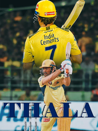 MS Dhoni Thala 7 | Cricket Poster