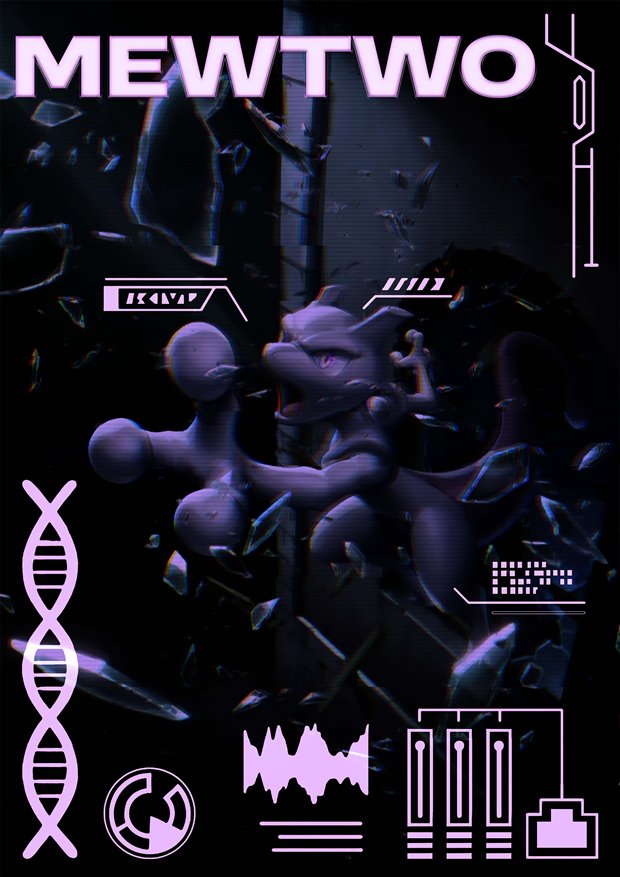 Pokemon Mewtwo | Anime Poster
