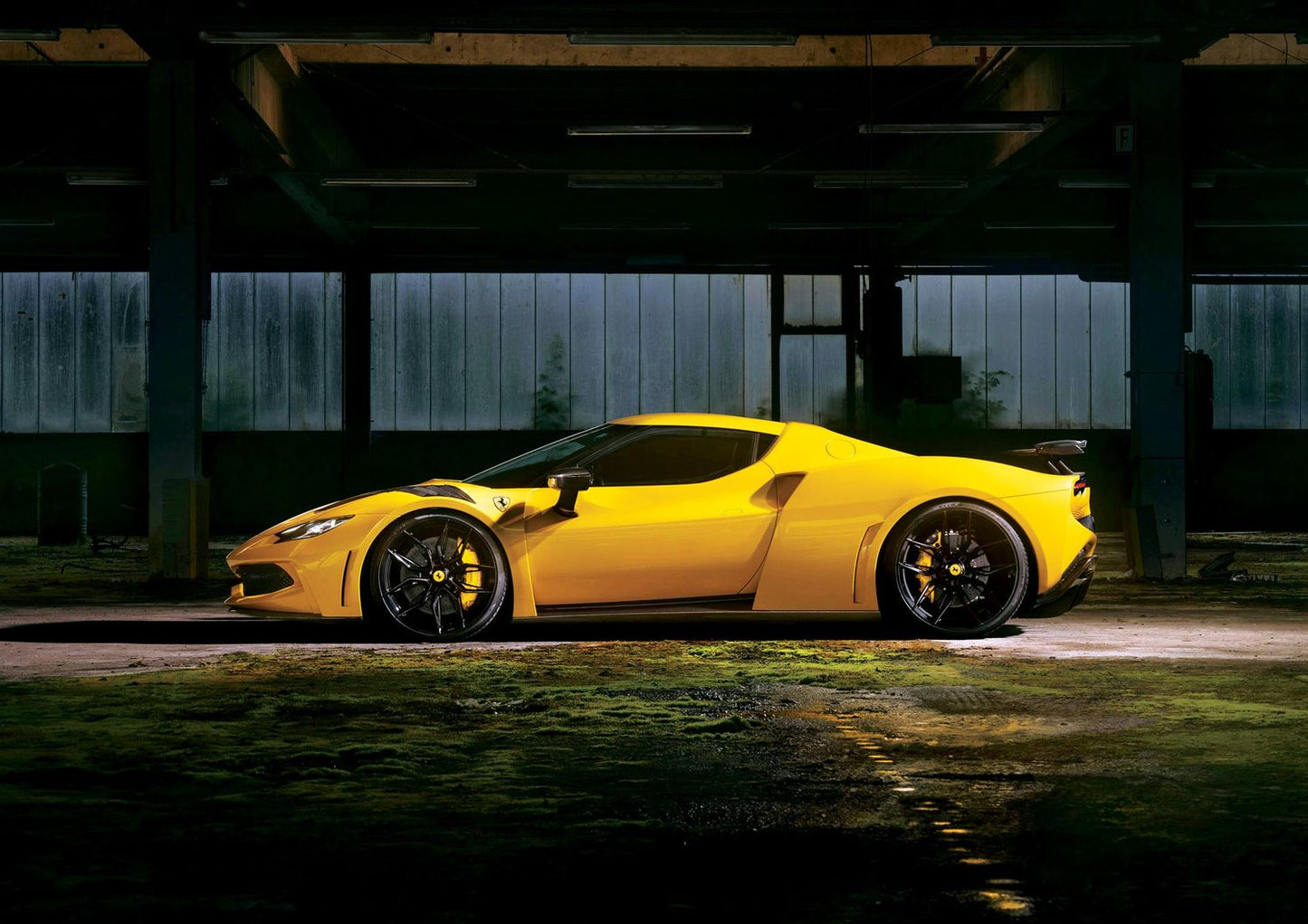 Ferrari Yellow Side | Car Poster