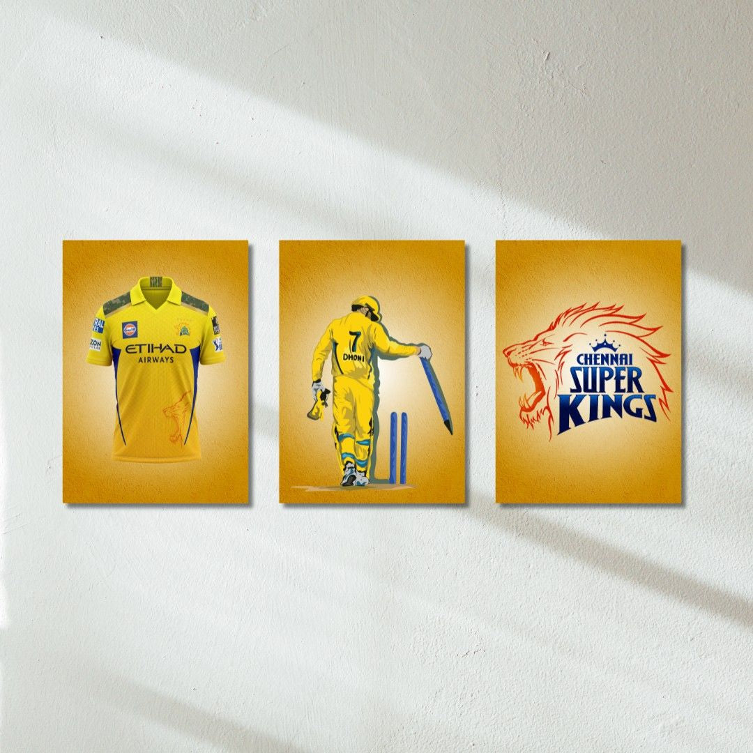 Chennai Super Kings  - Set of 3 | Poster Set