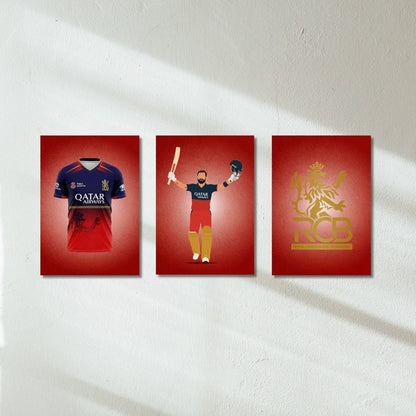 Royal Challengers Bangalore  - Set of 3 | Poster Set