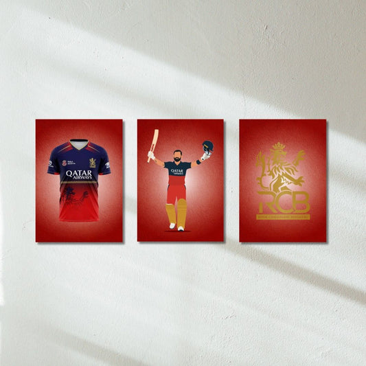 Royal Challengers Bangalore  - Set of 3 | Poster Set