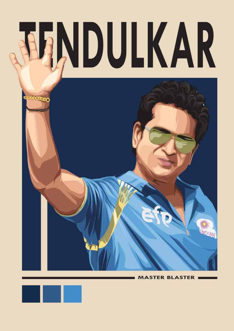 Tendulkar Master Blaster | Cricket Poster
