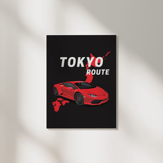 Tokyo Route | Car Poster