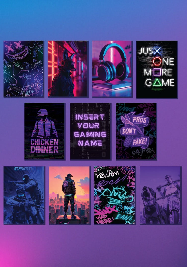Gaming Set - Set of 11 | Poster Set
